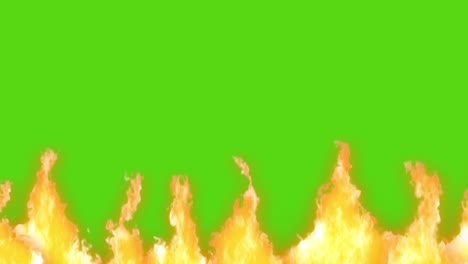 animated fire sequence with chroma key background