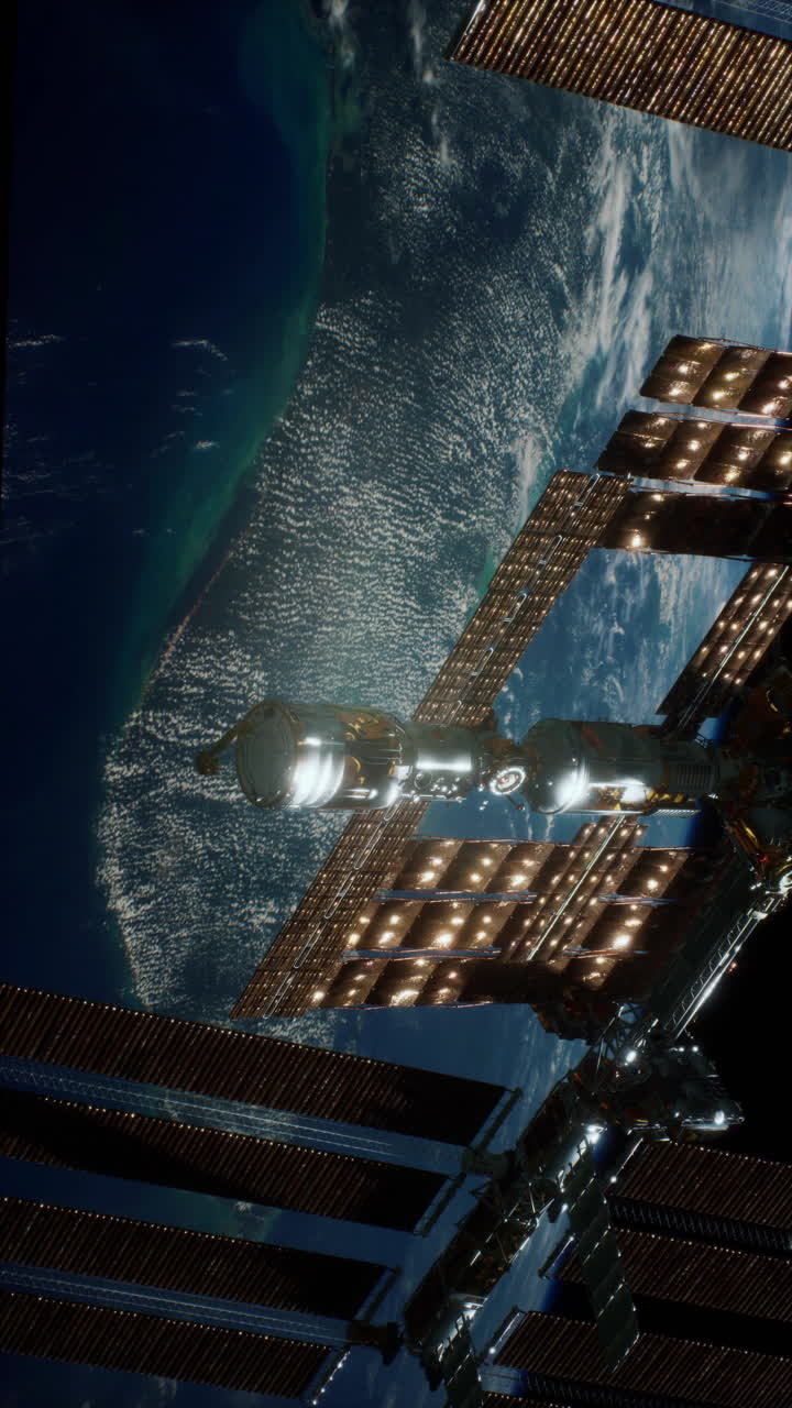 La Stazione Spaziale Internazionale (ISS) in orbita attorno alla Terra