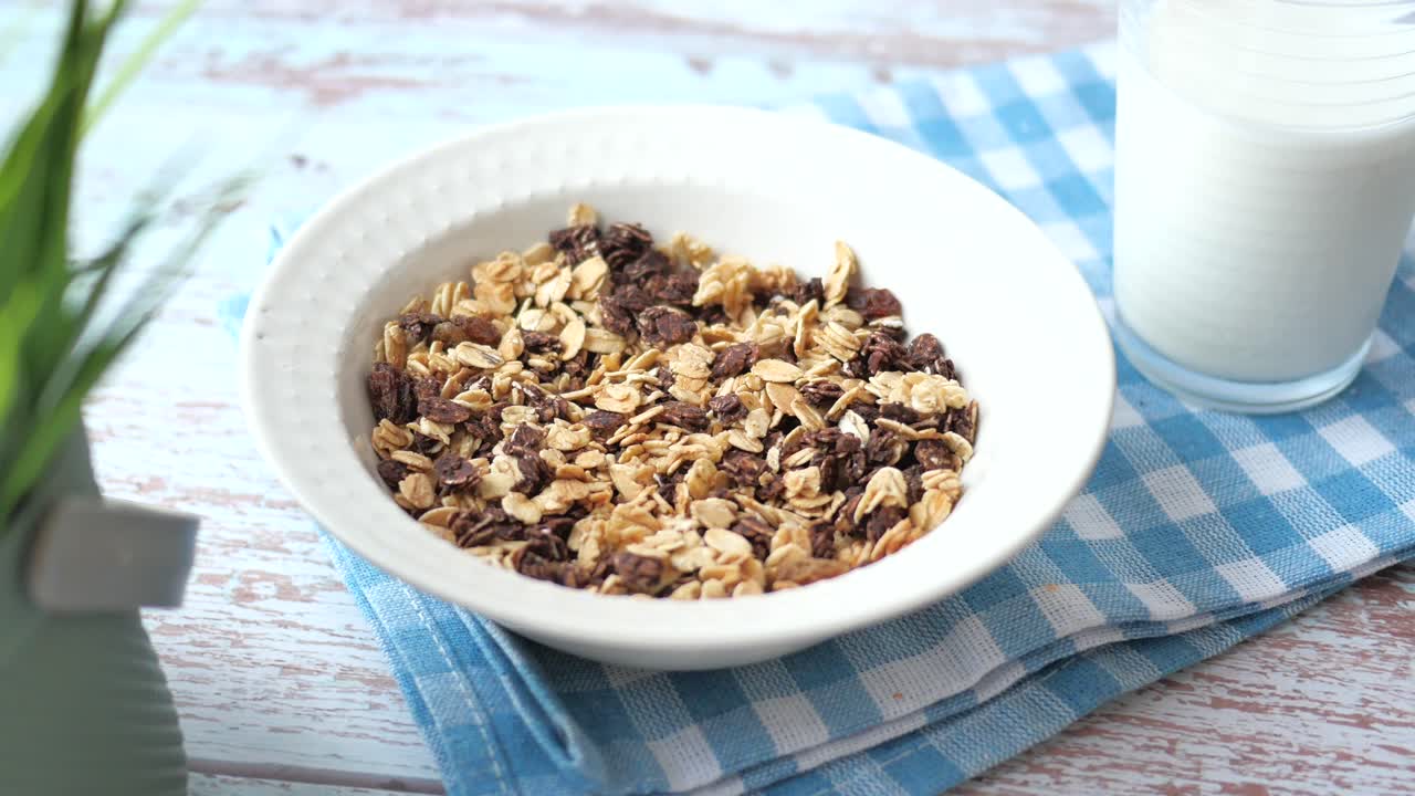 granola de chocolate con leche