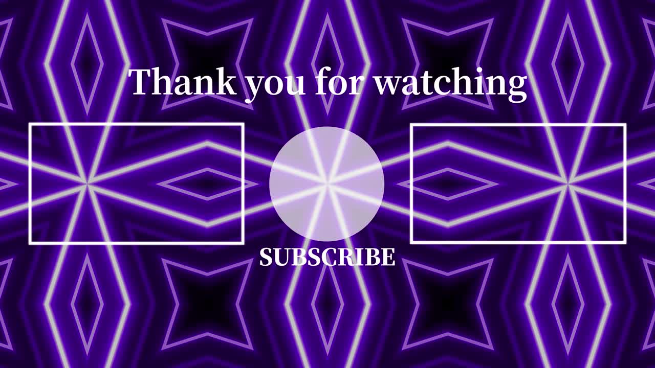 네온 표지판 패턴 엔드 카드 엔딩 스크린 모션 그래픽