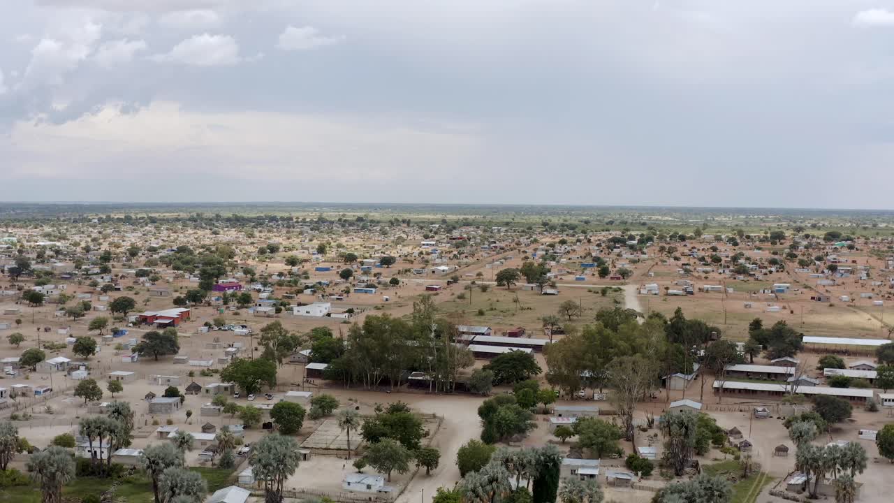 아프리카 마을 공중 드론 비디오