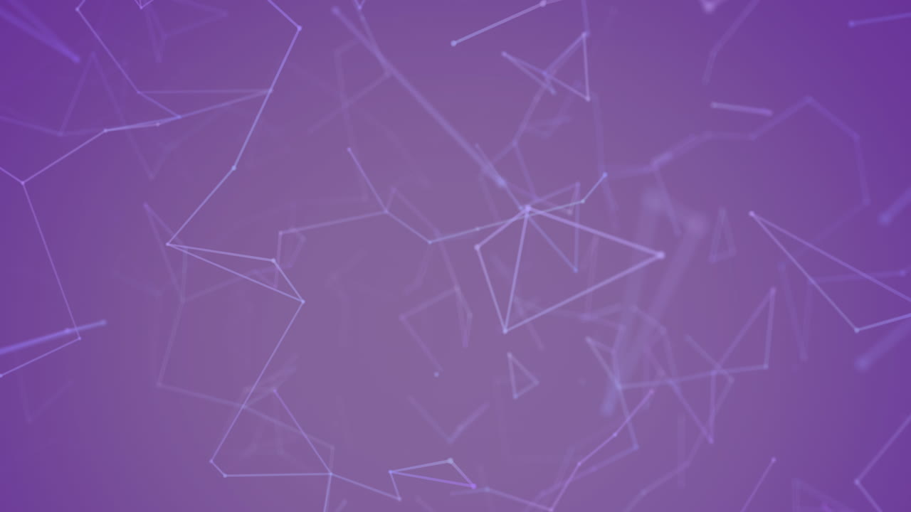 animación de la red de conexiones de plexo sobre un fondo púrpura