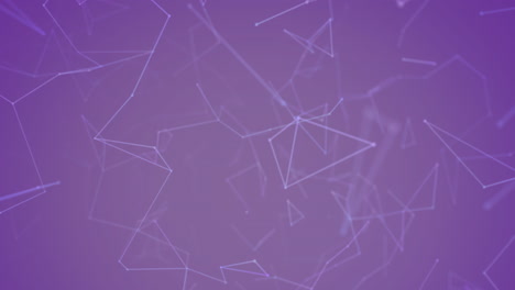 animación de la red de conexiones de plexo sobre un fondo púrpura