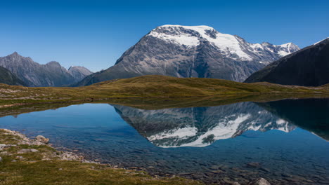 mountain landscape with lake reflection