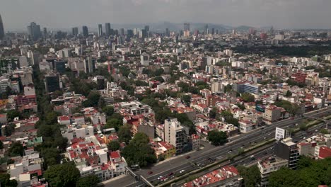 roma neighborhood urban pulse, hyperlapse adventure along viaducto at mexico city