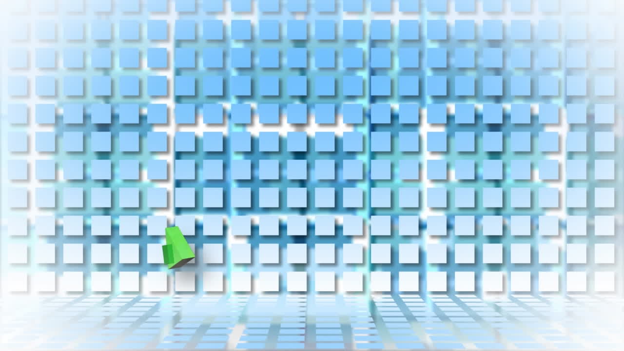 그래프 위에 떨어지는 소셜 미디어 아이콘의 애니메이션