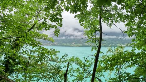 Still-shot-from-the-wonderful-village-of-Iseltwald,-Switzerland,-Interlaken