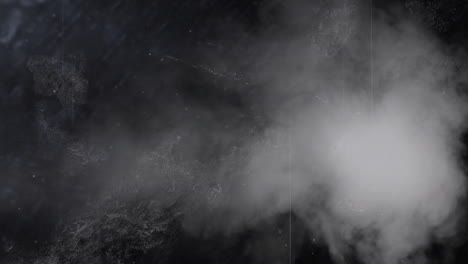 animation of red and white lightning flashes and scratches with white cloud in night sky