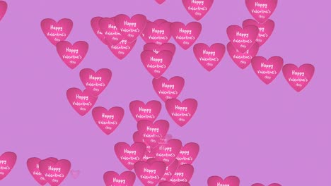 los íconos de los corazones de amor dibujos animados en fondo rosa magenta