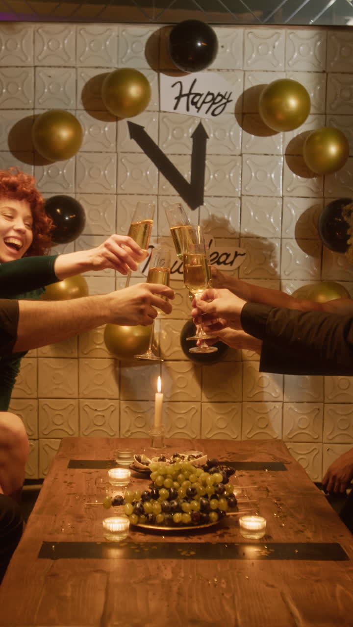 New Year's Eve Celebration with Champagne Toast