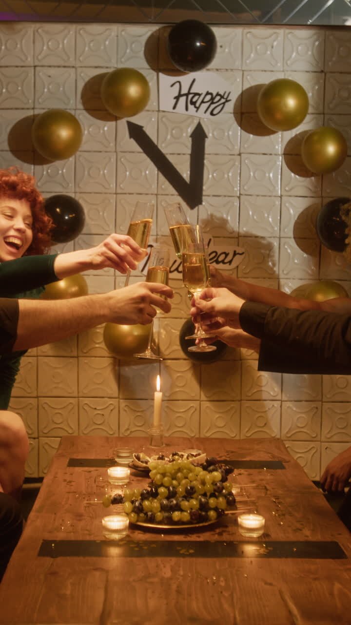 New Year's Eve Celebration with Champagne Toast