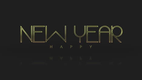 Elegance-style-Happy-New-Year-text-on-black-gradient