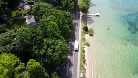 lush trees shown off on a lakeshore