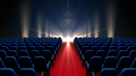 cinema seats auditorium with flashing lights