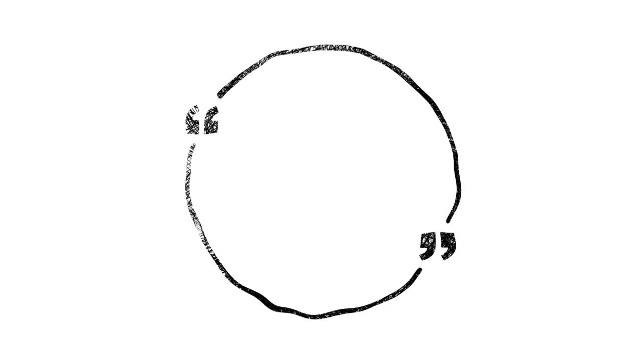 검은색과 색의 손으로 그린 스케치 스피치 인용 거품.