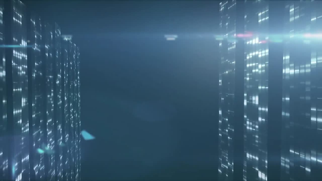 Animation of light spots over black background