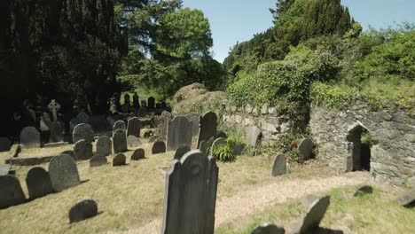 forbiden celtic  graveyard  in county wicklow in ireland