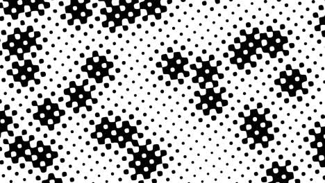 Monochromatic-black-dots-in-rows-pattern