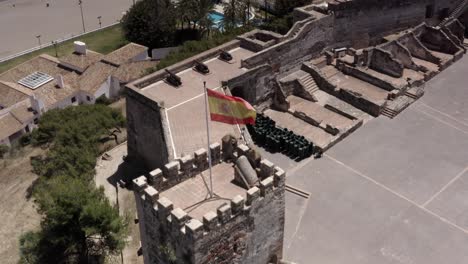 aerial view of a historic spanish fortress