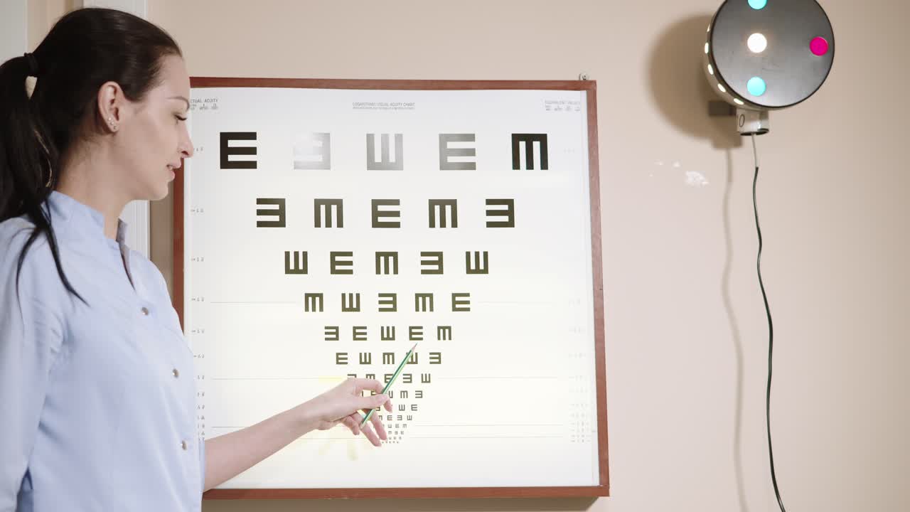 examen ocular con gráfico ocular