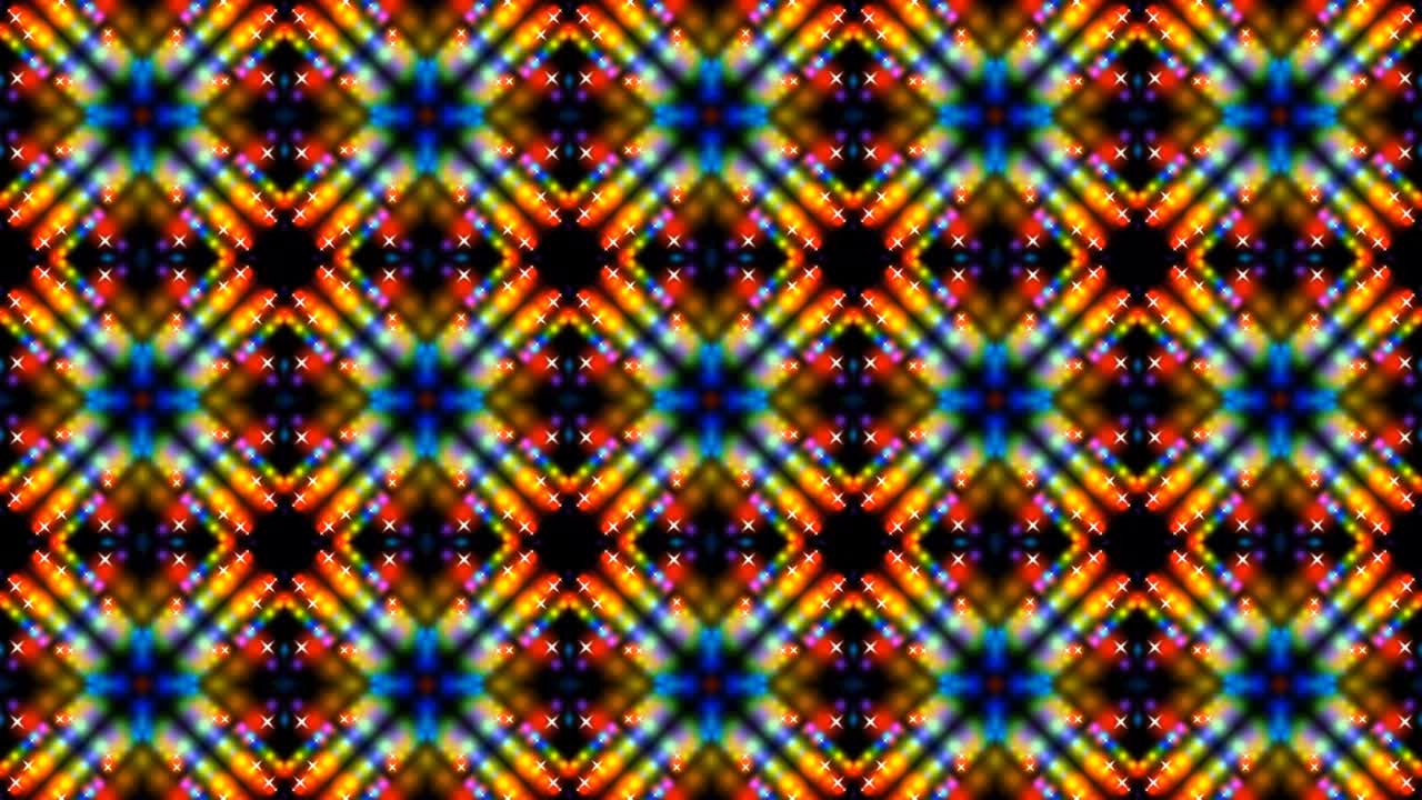 reflexión abstracta arco iris flores patrón de manchas textura fondo, dimensión oscura burbujas de arco ires con corazones bailando con estrella blanca