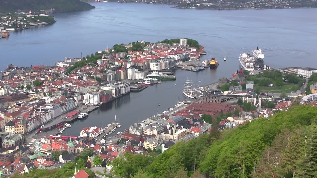 Baia di Bergen in Norvegia. Europa