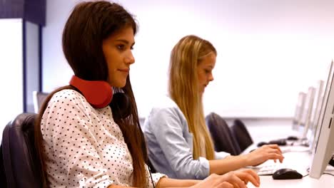 Two students working on computers