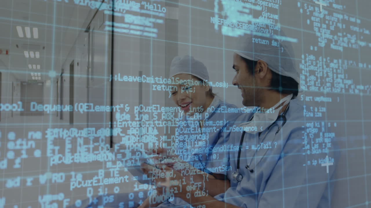 Animation of data processing over diverse female and male surgeons using tablet