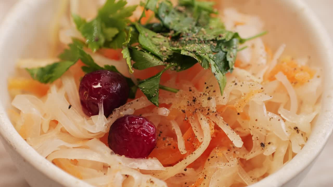Sauerkraut fermented cabbage variety preserving jars. Homemade Sauerkraut with Carrot and Salad Cabbage with Beetroot on a wooden table. Fermented food.