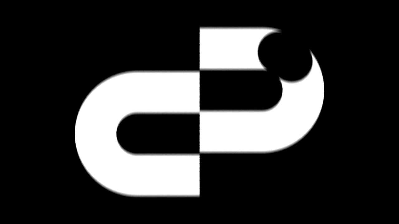 animación en bucle del movimiento interminable de una pelota a lo largo de un camino. fondo negro