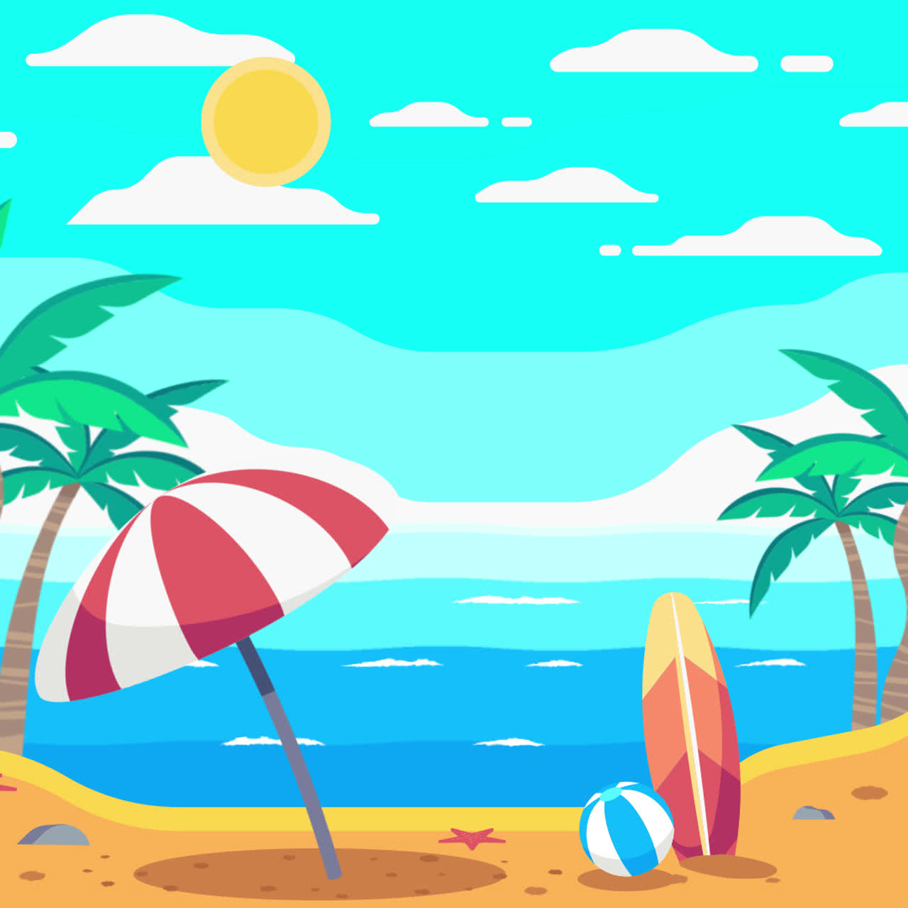 Tropical Beach Scene