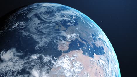 animation of earth in space 4k