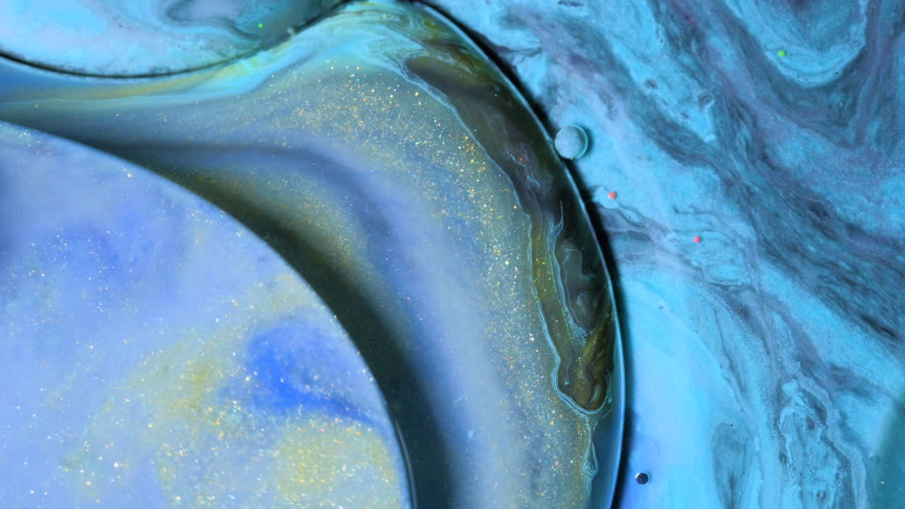 arte abstracto de resina con brillo