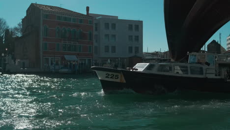 canal boat in venice, italy