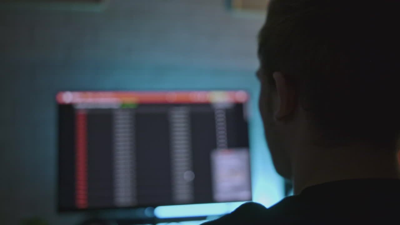 Person gaming at night