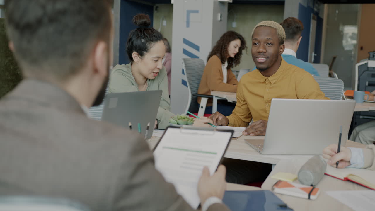 Business Meeting in Modern Office