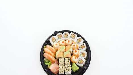 tray of assorted sushi