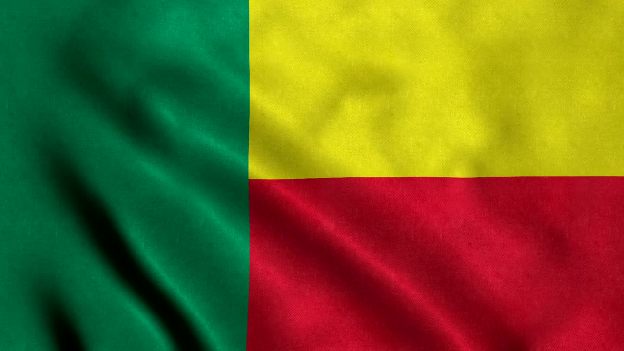 4K Seamless Loopable Flag of Benin