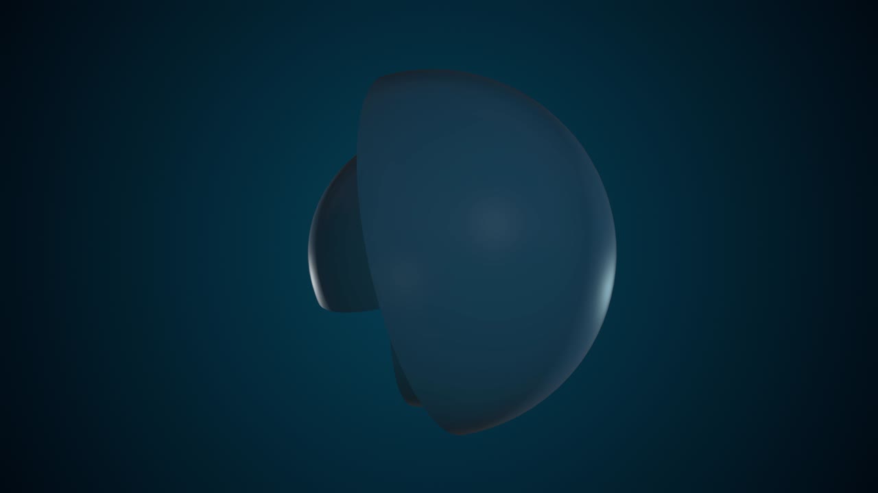 파란색 바탕에 파란색 반구의 회전, 3차원 애니메이션, 파란색 텍스처, 구, 원, 3d 루프