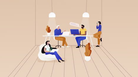 team collaboration in a modern office