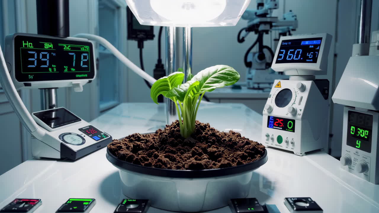 Plant Experiment in a Modern Laboratory Setting
