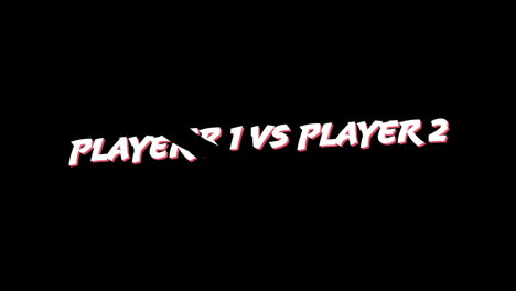 words player 1 vs player 2 written in capital letters