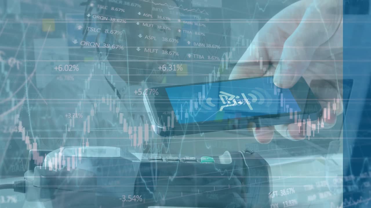 금융 데이터 처리에 대한 락 아이콘의 애니메이션