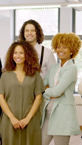 multicultural casual business people standing in a coworking