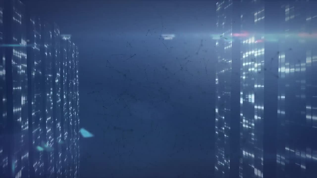 Animation of moving shapes over light spots