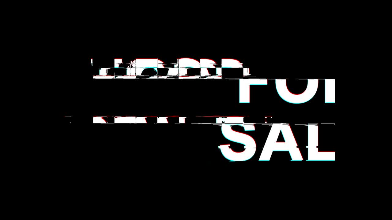 글리치 효과 텍스트 디지털 tv 왜곡 4k 루프 애니메이션