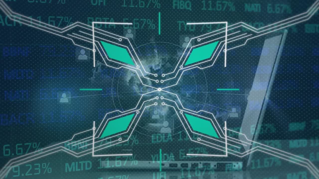 범위, 데이터 처리 및 연결 네트워크의 애니메이션