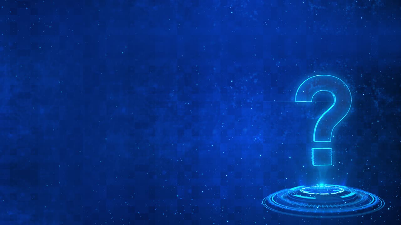 Futuristic Question Mark Interface