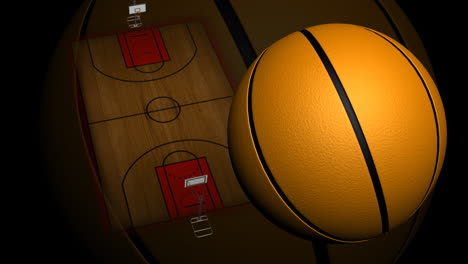 animated basketball court