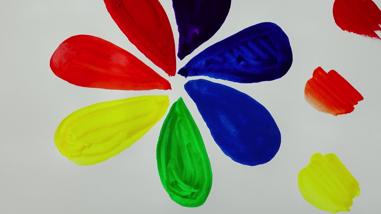 Desenhe uma flor abstrata. Time-lapse